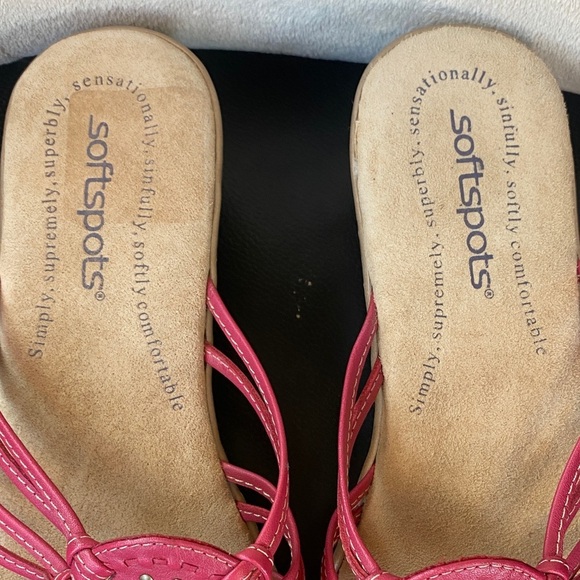 Softspots Women's Pink Strappy Slide (7) Sandals - Picture 4 of 9
